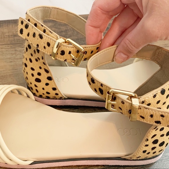 Lori Goldstein Leopard Calf Hair Sandals - Picture 3 of 6